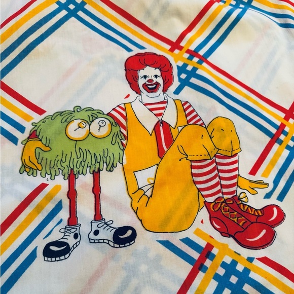 VTG McDonald’s 1978 Retro Ronald Flat Sheet + 1 Pillow Case Size: TWIN - Picture 10 of 10